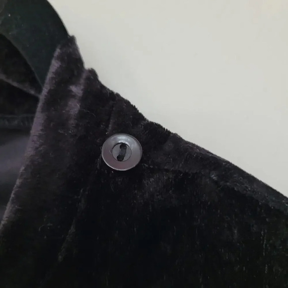 Vintage Hanes Signature Collection Women's Shift Velvet Dress L Black Polyester - Picture 4 of 8